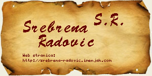 Srebrena Radović vizit kartica